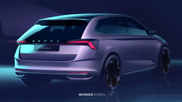 Representación de Skoda Design de Skoda Scala 2023 - parte trasera
